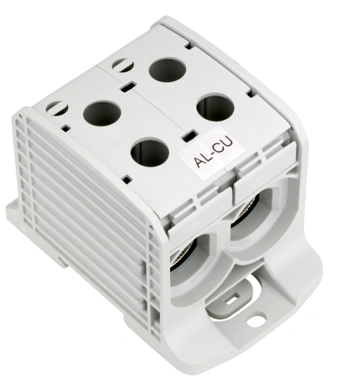 Clemă dublă Al-Cu,1 p. gri, 185mmp / 150mmp cu pin