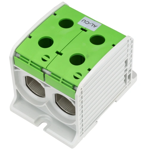Clemă dublă (2*1p) Al-Cu, verde, 300mmp / 240mmp cu pin_1