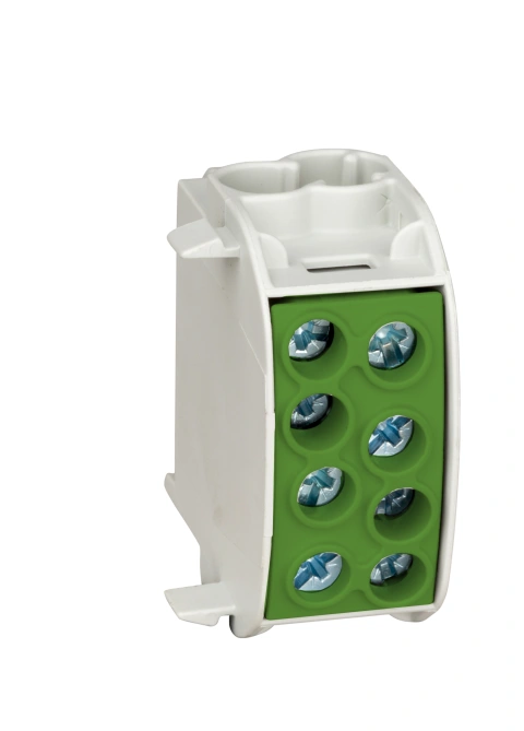 Clemă de derivaţie Cu-Al, 35mmp, 1p. izolată-galben/verde