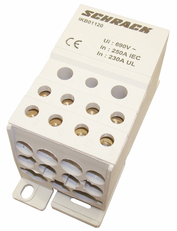 Clemă deriv. 1 pol 250A,1x120 mm²/2x35 mm²+5x16 mm²+4x10 mm²