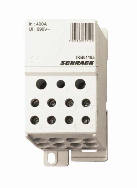 Clemă deriv. 1 pol 400A,1x185 mm²/2x35 mm²+5x16 mm²+4x10 mm²