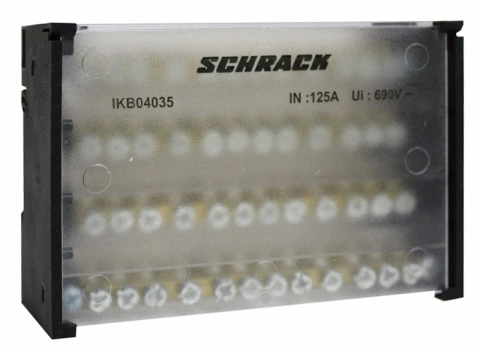 Distribuitor 4 poli 125 A, per pol: 2x35 mm² / 10x16 mm²