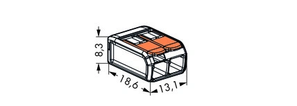 Conector doză Wago 2x 0.2-4mm²_2