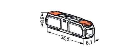 Inline splicing connector with lever, max. 4mm², 2-conductor_2