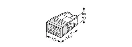 Conector doză Wago push 2x 0.5-2.5mm²_2