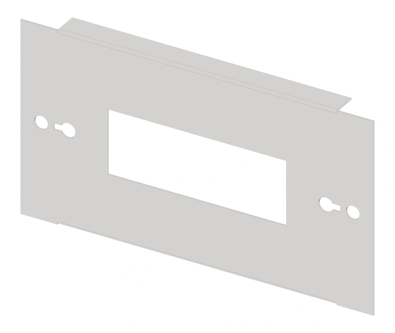 Divided front plate 2G3, 1 piece, sheet steel, 7MW