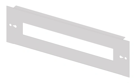 Divided front plate 4G3, 1 piece, sheet steel, 19MW
