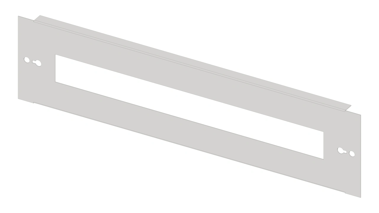 Divided front plate 5G3, 1 piece, sheet steel, 25MW