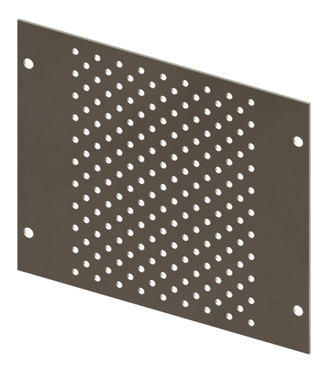 Perforated Mounting Plate width 208mm, 3 Modul Heights