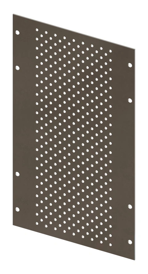 Perforated Mounting Plate width 208mm, 6 Modul Heights