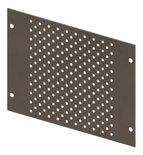 Perforated Mounting Plate width 220mm, 3 Modul Heights