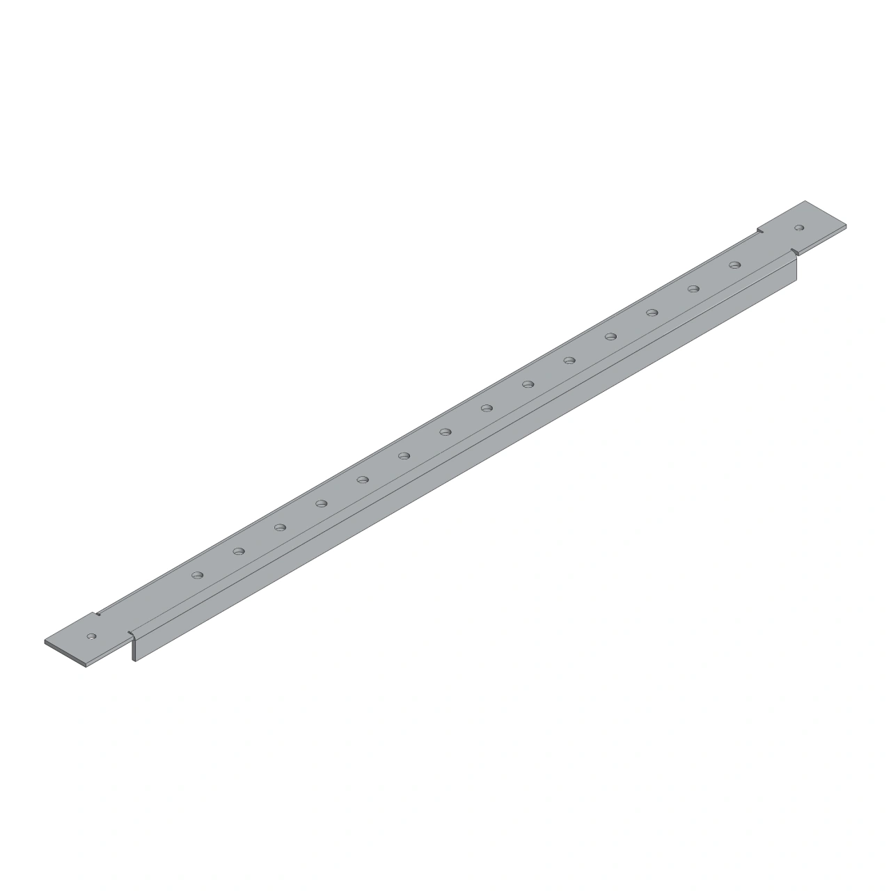 Șină perforată pentru sistem de 60 mm în dulap lățime 2