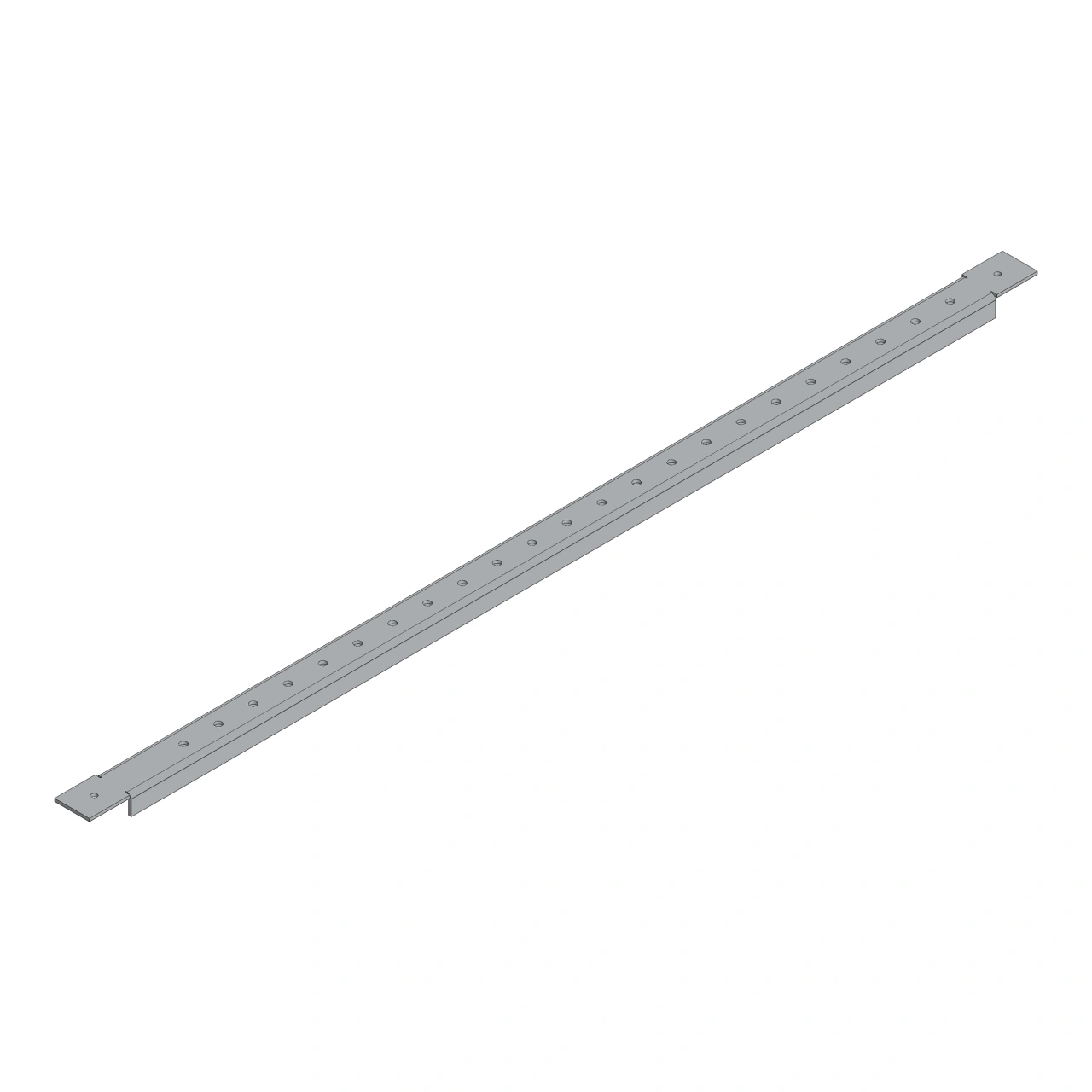 Șină perforată pentru sistem de 60 mm în dulap lățime 3