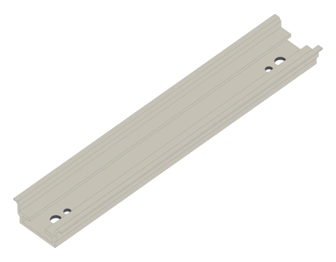 Aluminium H/C rail for 220mm divided front plates