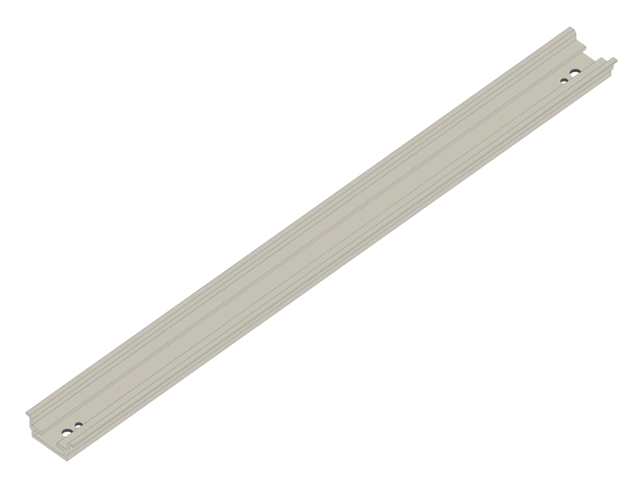 Aluminium H/C rail for 426mm divided front plates