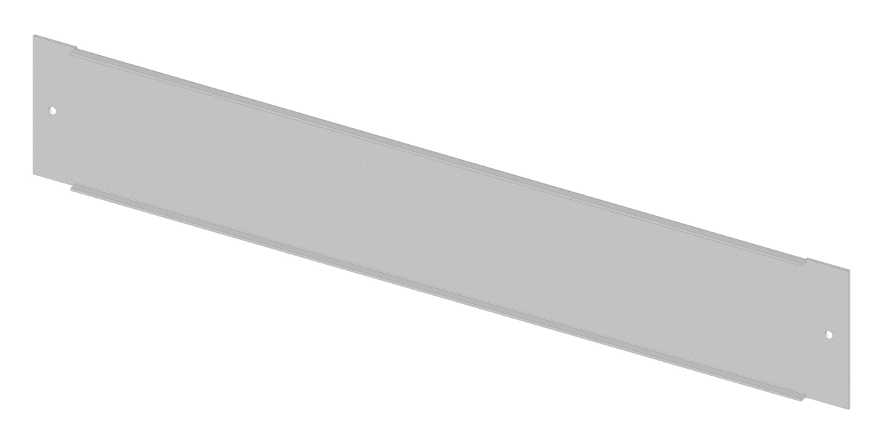 Base front for wall-mounted enclosure U-Profile, width 2