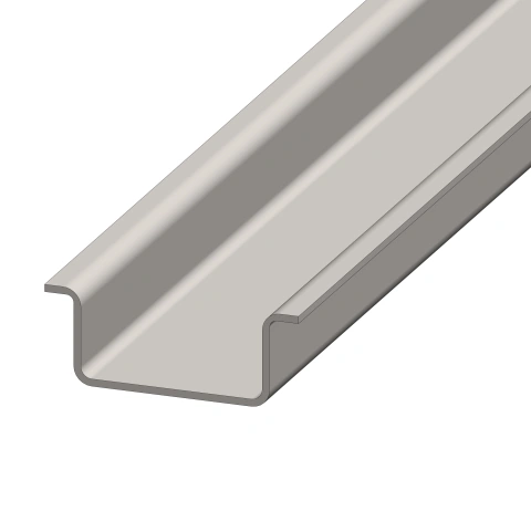 DIN-rail high, unperforated, sendzimir zinced