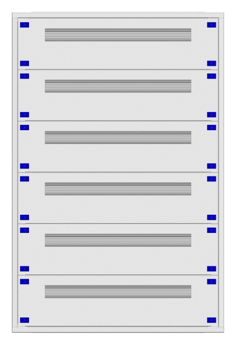 Distribution board insert KVN 60mm, 3-24K, 6-rows