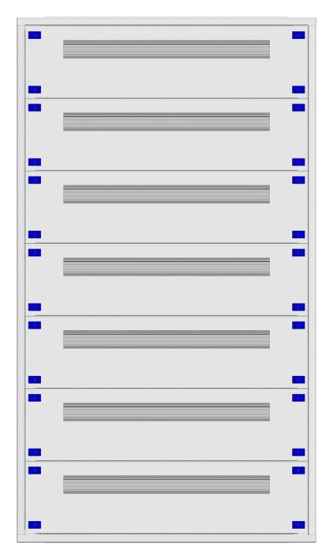 Distribution board insert KVN 60mm, 3-28K, 7-rows