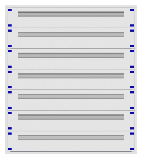 Distribution board insert KVN 60mm, 5-28K, 7-rows