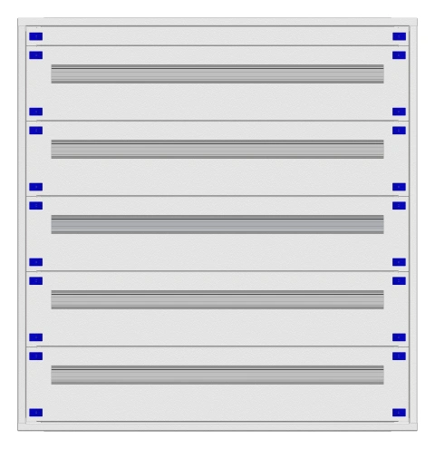 Distribution board insert KVN 40mm, 4-21K, 5-rows