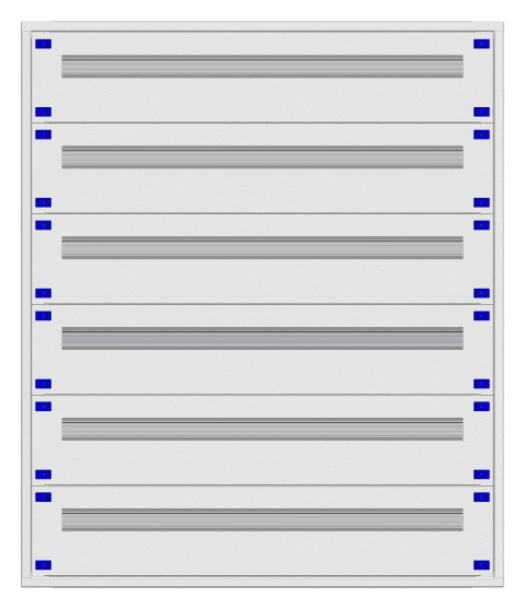 Distribution board insert KVN 40mm, 4-24K, 6-rows