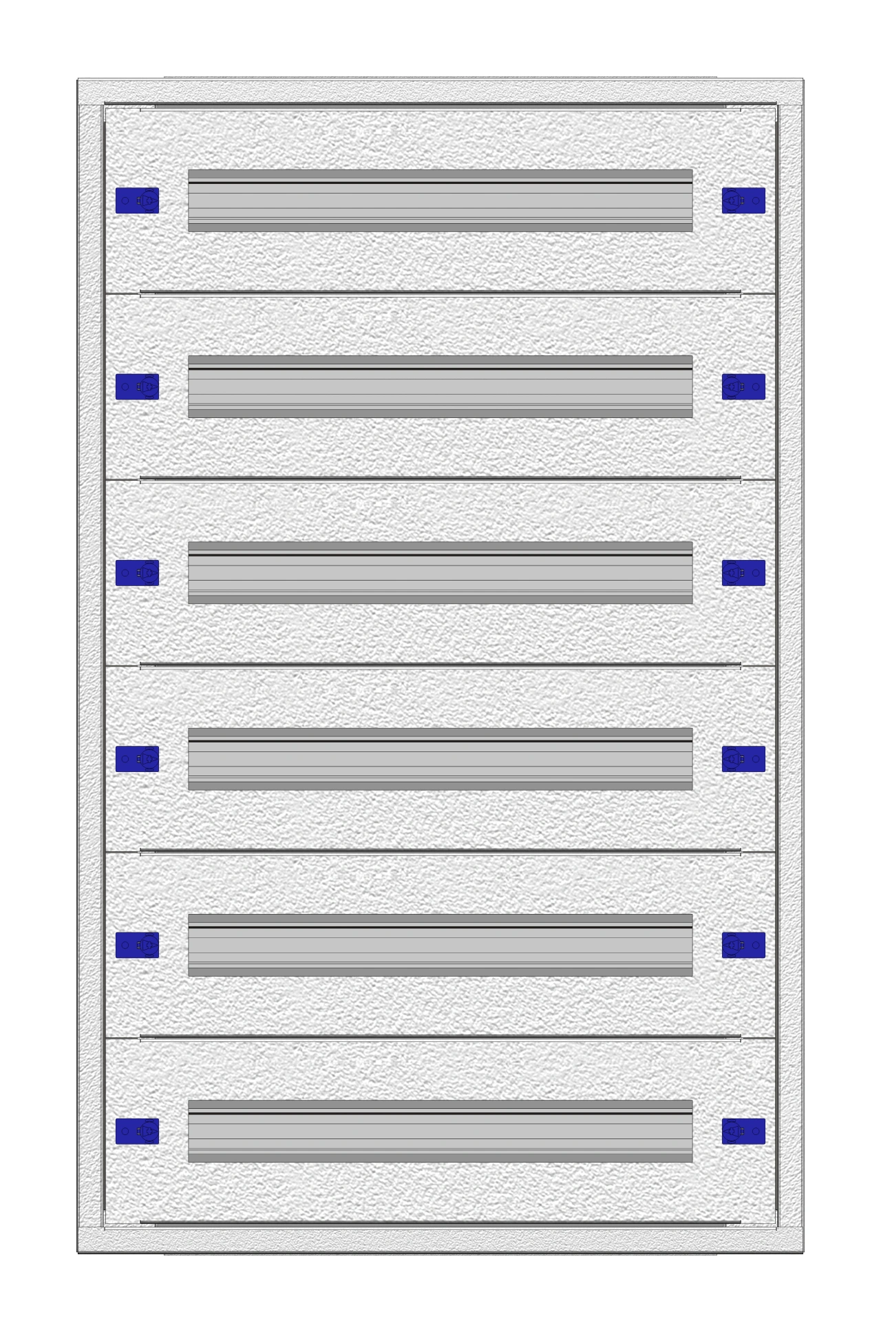 Tablou distrib. apl. 2A-18UV, 6 rând. 126UH, H915L590A250mm