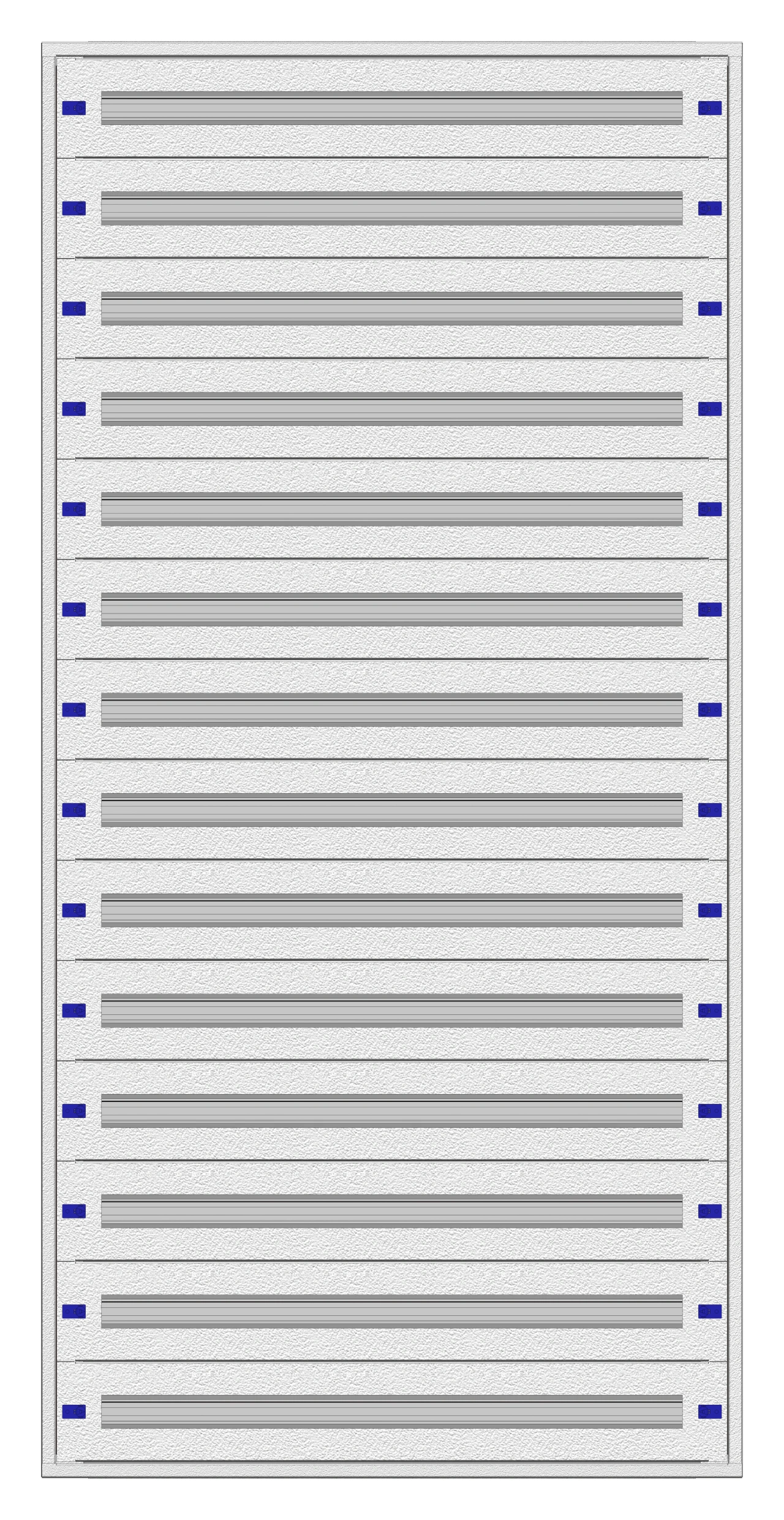 Tablou distrib. apl 4A-42UV, 14rand, 630UH, H2025L1030A250mm