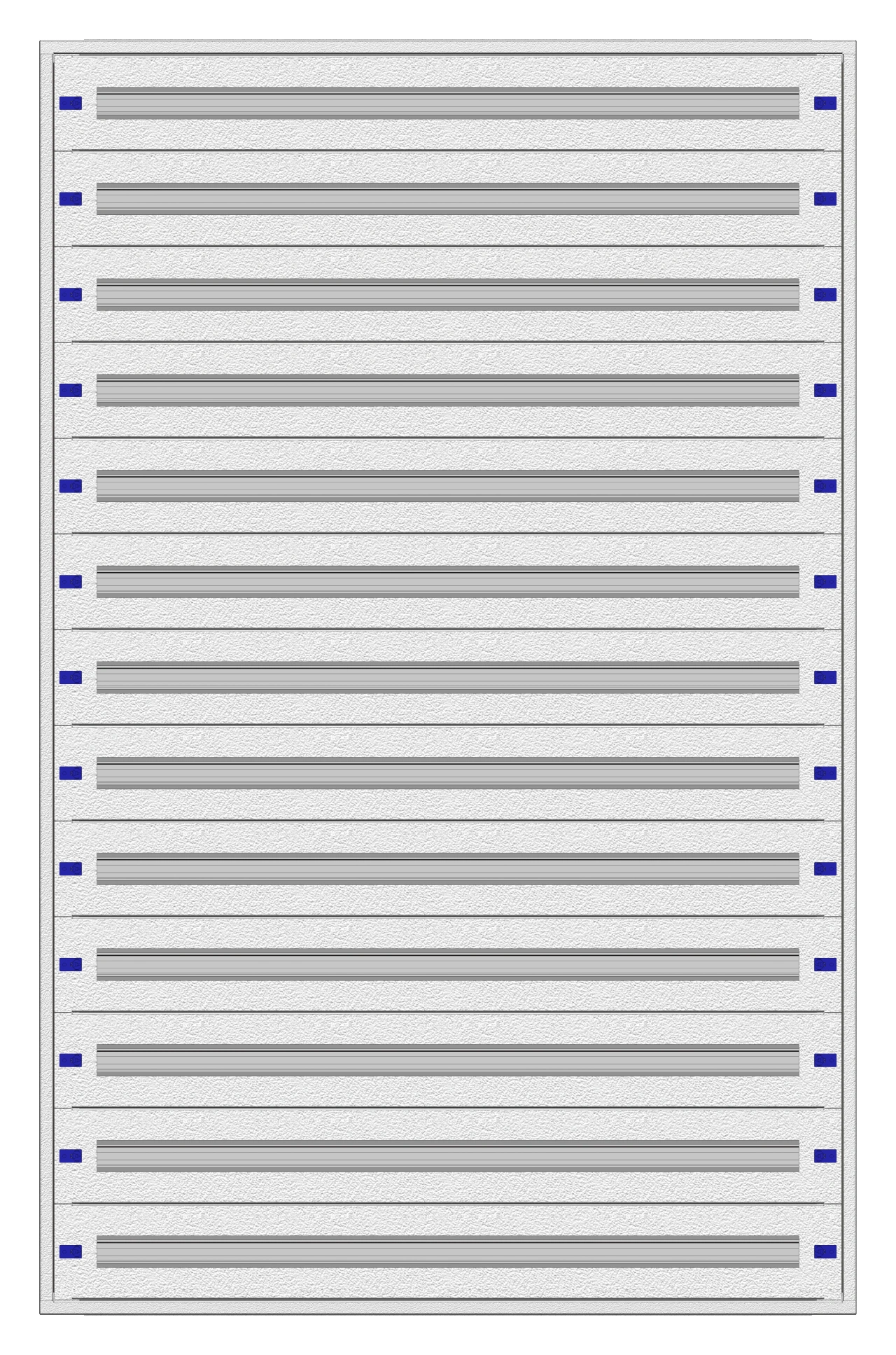 Tablou distr. îng 5U-39UV, 13-rand, 741UH, H1885L1230A250mm