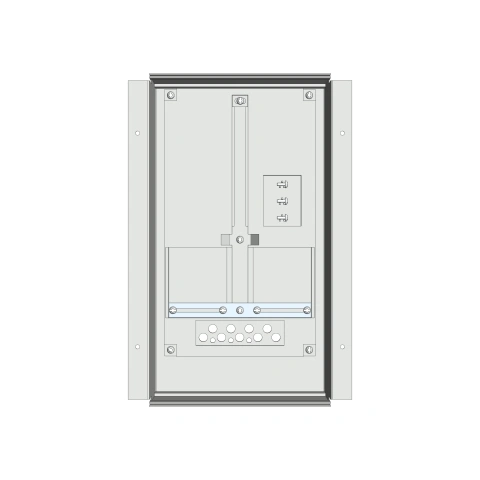 Meter box insert 1-row, 1 meter board / 9 Modul heights