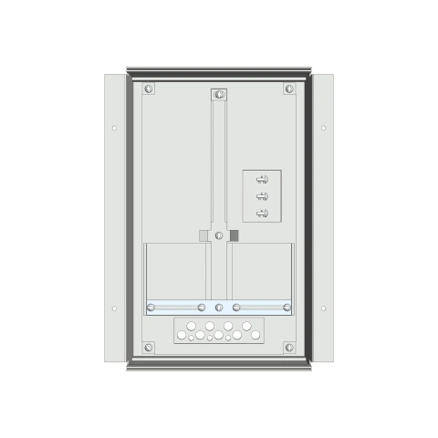 Meter box insert 1-row, 1 meter board / 8 Modul heights
