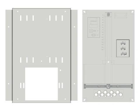 Set Meter box insert 1-row, 1 meter board / 8 Modul heights