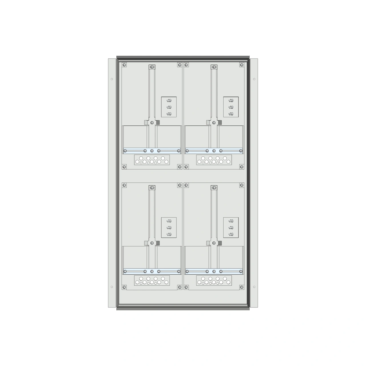 Meter box insert 2-rows, 4 meter boards / 18 Modul heights