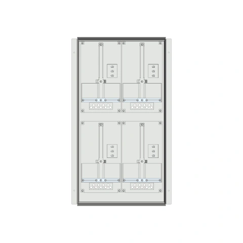 Meter box insert 2-rows, 4 meter boards / 18 Modul heights