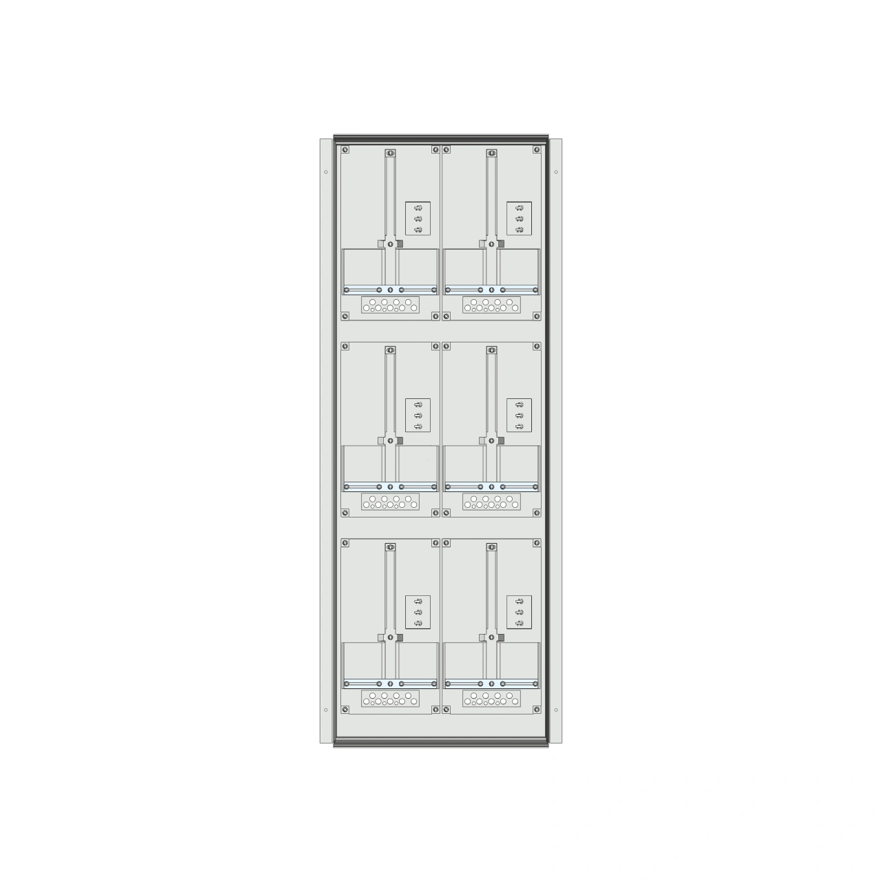 Meter box insert 3-rows, 6 meter boards / 27 Modul heights