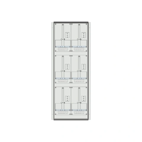 Meter box insert 3-rows, 6 meter boards / 27 Modul heights