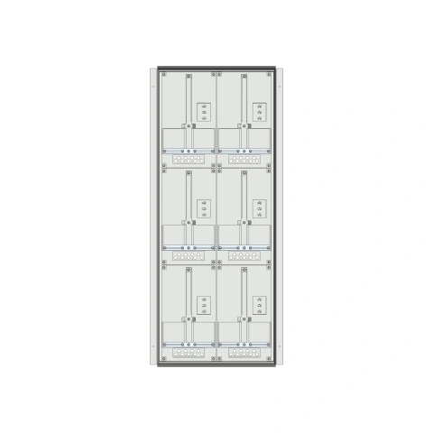 Meter box insert 3-rows, 6 meter boards / 24 Modul heights