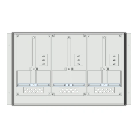 Meter box insert 1-row, 3 meter boards / 9 Modul heights