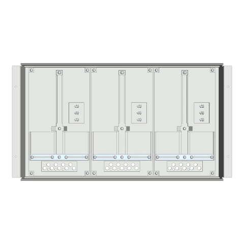 Meter box insert 1-row, 3 meter boards / 8 Modul heights