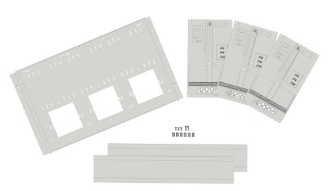 Set Meter box insert 2-rows, 6 meter boards/16 Modul heights_1