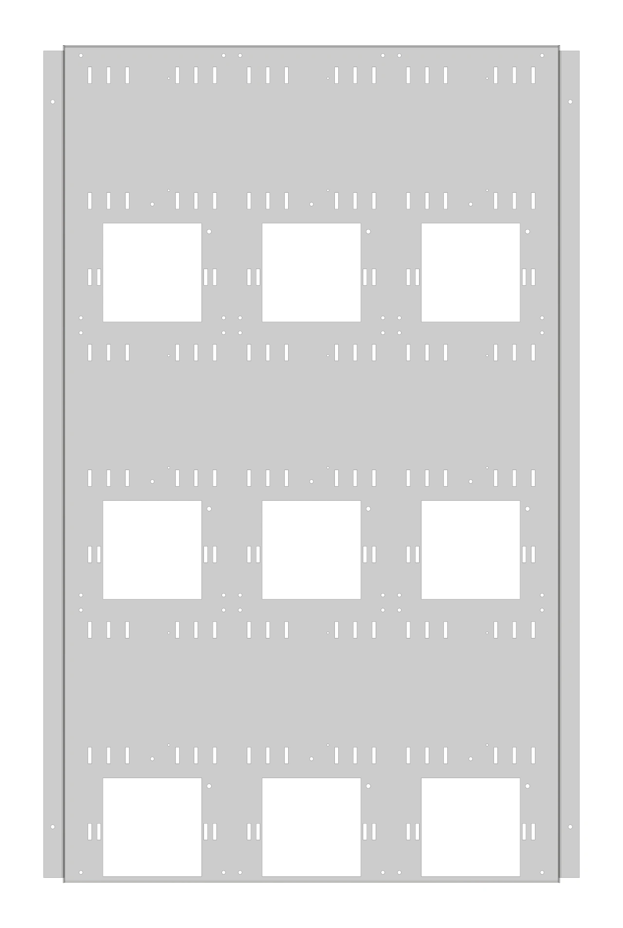 Meter box insert 3-rows, 9 meter boards / 24 Modul heights