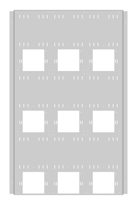 Meter box insert 3-rows, 9 meter boards / 24 Modul heights