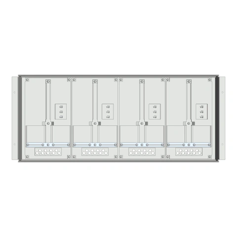 Meter box insert 1-row, 4 meter boards / 8 Modul heights