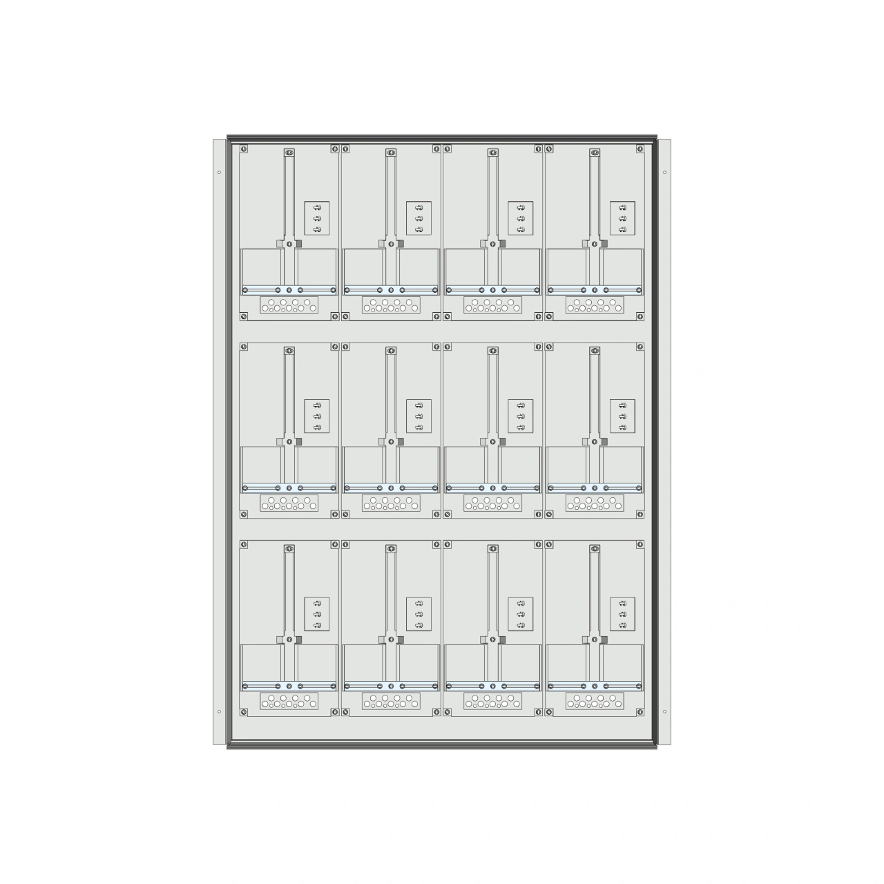 Meter box insert 3-rows, 12 meter boards / 27 Modul heights