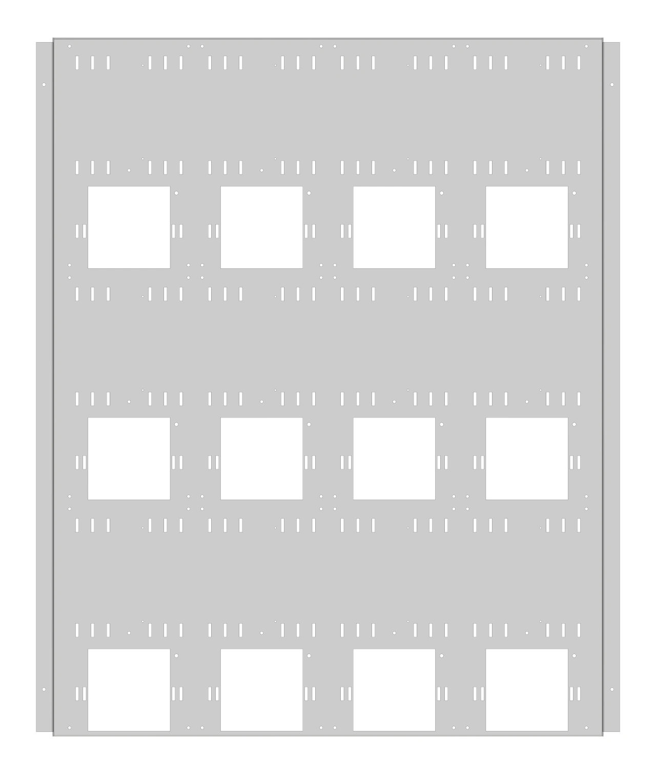 Meter box insert 3-rows, 12 meter boards / 24 Modul heights