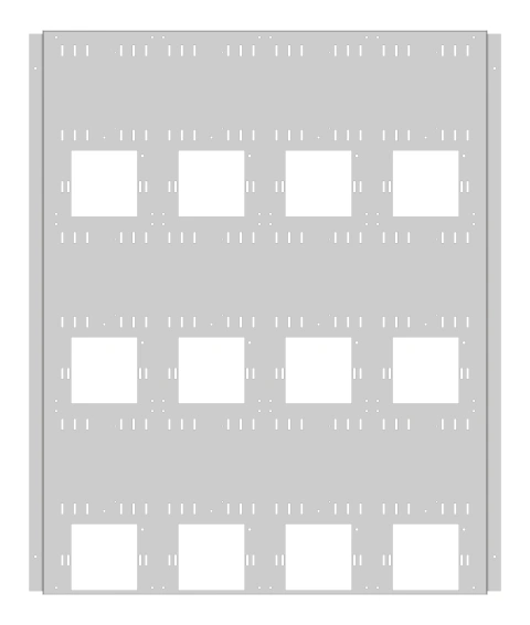 Meter box insert 3-rows, 12 meter boards / 24 Modul heights