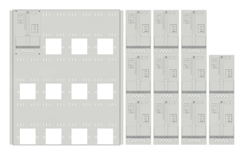 Set Meter box insert 3-rows, 12 meter boards/24Modul heights