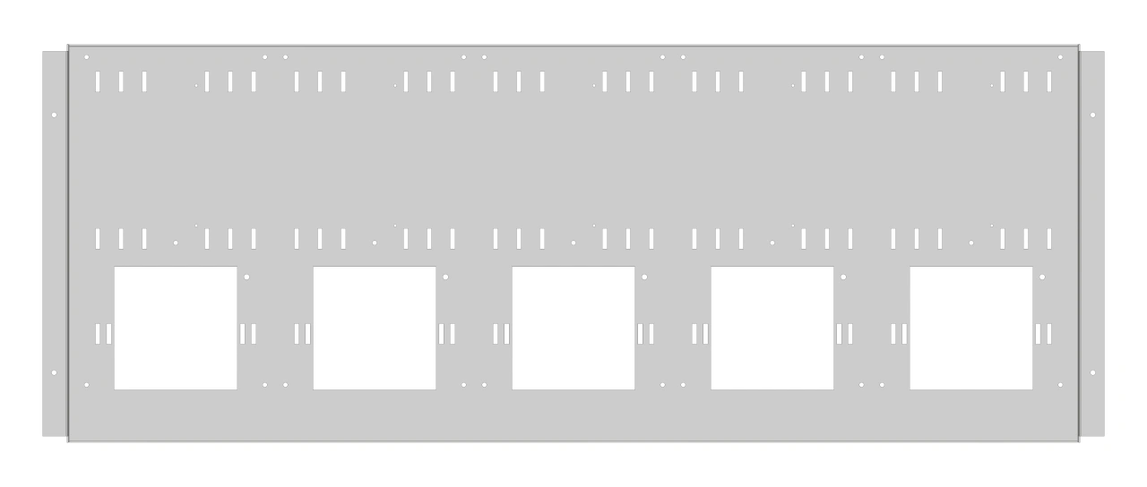Meter box insert 1-row, 5 meter boards / 9 Modul heights