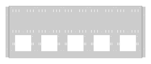 Meter box insert 1-row, 5 meter boards / 9 Modul heights