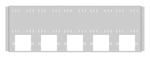 Meter box insert 1-row, 5 meter boards / 8 Modul heights